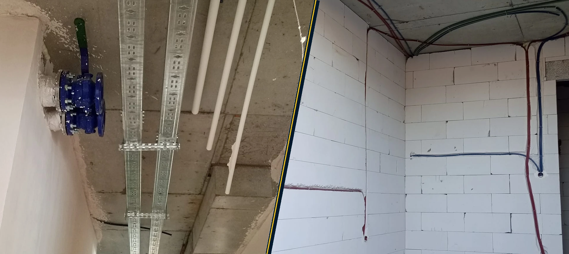 Kablo tavası ve kaba inşaat elektrik tesisatı uygulamaları